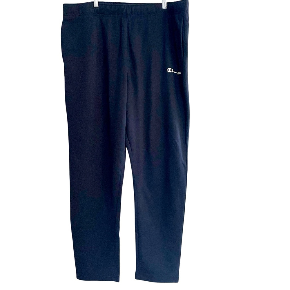 Champion Men’s Open‎ Leg Navy Blue Sweatpants Pockets Drawstring Waist Size XXL